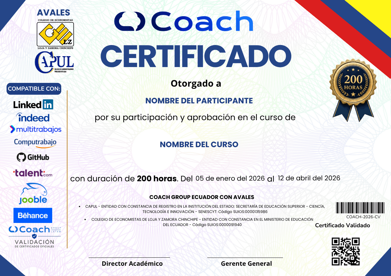 Certificado de 200 Horas