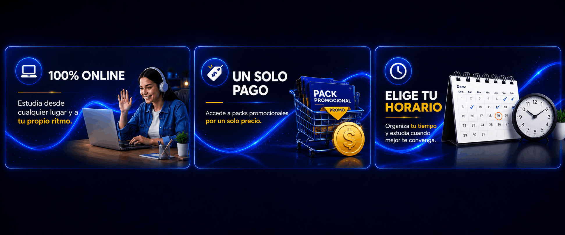 100% ONLINE - Estudia desde cualquier lugar y a tu propio ritmo. UN SOLO PAGO